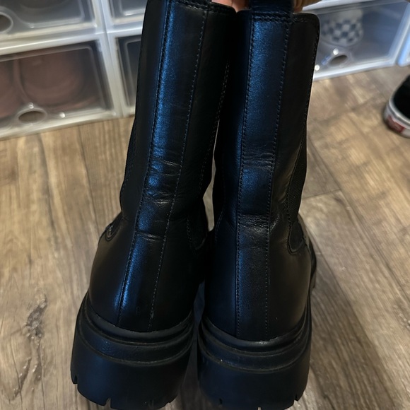 Zara, black chunky lug boot, size 38 - Picture 4 of 5